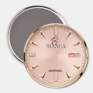 Imán  Pink Luxury Watch Elegant Gold and Silver Women's