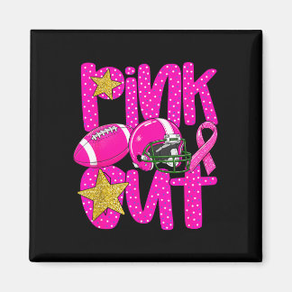 Imán Pink out football pink ribbon breast cancer