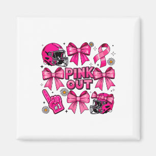 Imán Pink Out Funny Footbyll Brell Sensibilización sobr