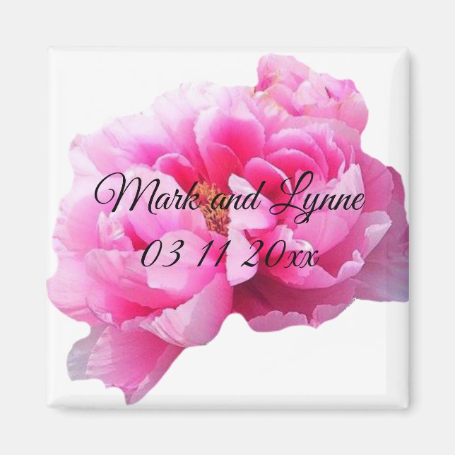 Imán Pink Peony Magnet (Frente)
