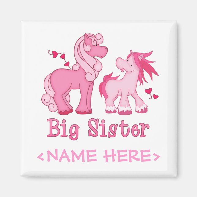 Imán Pink Ponys Big Sister (Frente)