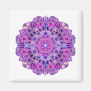 Imán Pink & Purple Mandala Pattern