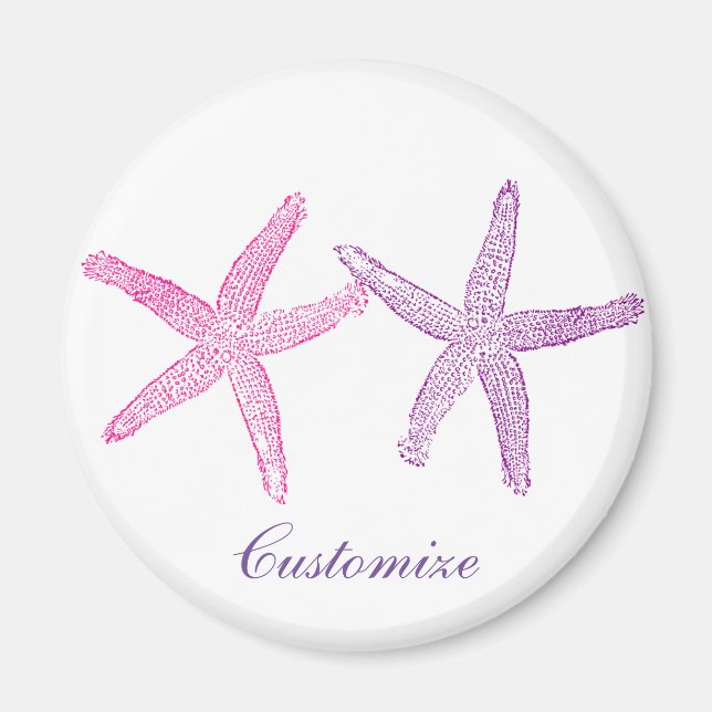 Imán Pink Purple Starfish Thunder_Cove (Frente)
