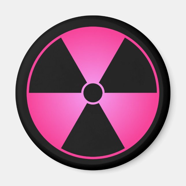 Imán Pink Radiation Symbol (Frente)