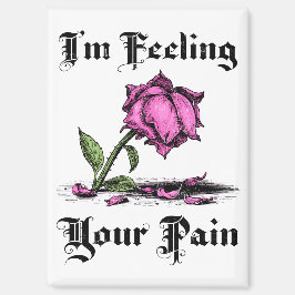 Imán Pink Rose in Despair