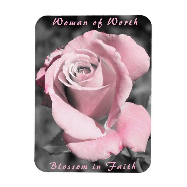 Imán Pink Rose Magnet Faith (Vertical)