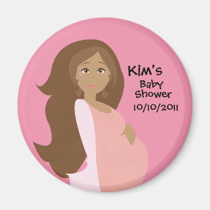 Imán Pink Save The Date Baby Shower Magnet