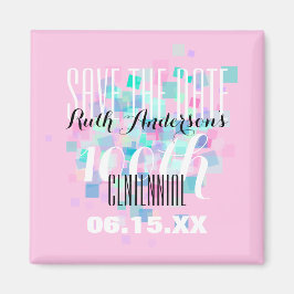 Imán Pink Save the date Centennial Personalized Magnet