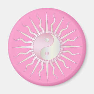 Imán Pink Starburst Yin Yang