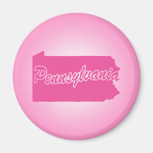 Imán Pink State Pennsylvania Magnet