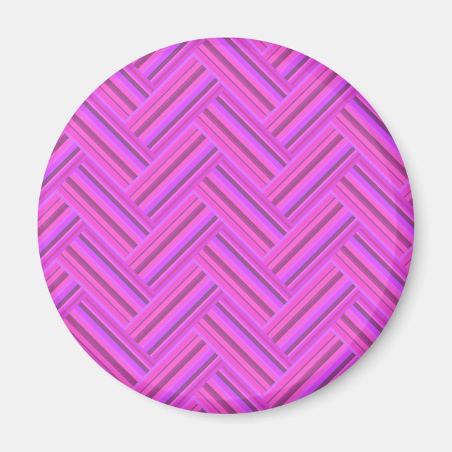 Imán Pink stripes double weave pattern (Frente)