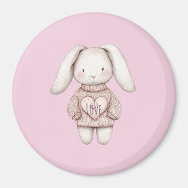 Imán Pink Sweet Cute Bunny Pink Sweater Heart