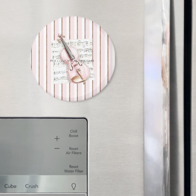 Imán Pink Violin Music Sheet (In situ (nevera))