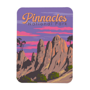 Imán Pinnacles Parque nacional Ilustracion Viaje Arte