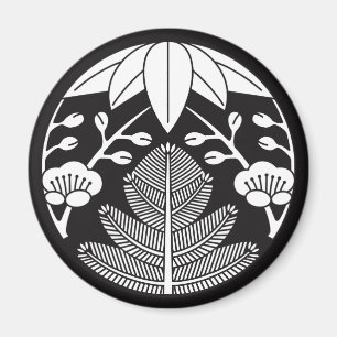 Imán Pino, hojas de bambú, ume