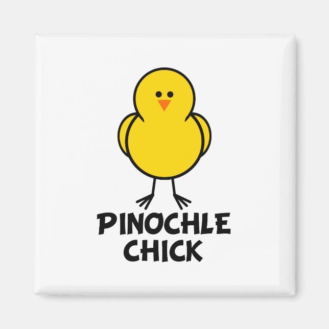 Imán Pinochle Chick (Frente)