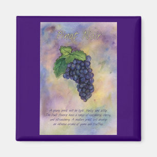 Imán Pinot Noir Wine Grapes Magnet