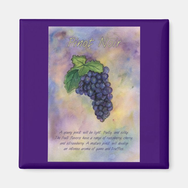Imán Pinot Noir Wine Grapes Magnet (Frente)