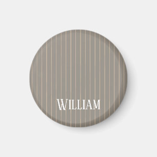 Imán Pinstripes beiges personalizadas