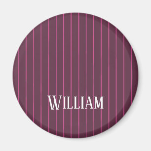 Imán Pinstripes burdeos personalizadas