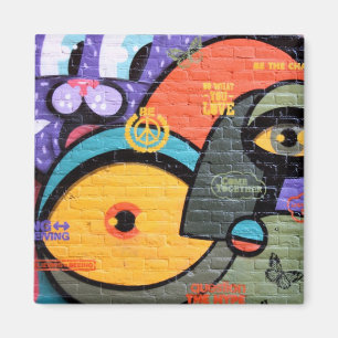 Imán Pintada de Amsterdam de la pared de ladrillo