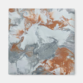 Imán Pintado Acrílico De Cobre Gris Resumen Fondo