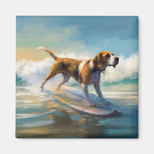 Imán Pintado americano de Surf Engligh Foxhound Beach