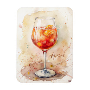 Imán Pintado de acuarela de Aperol Spritz