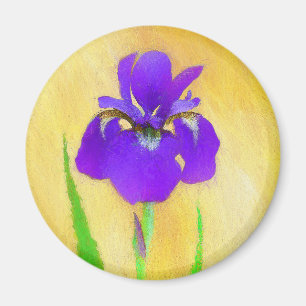 Imán Pintado de iris morado - Perro original curado A