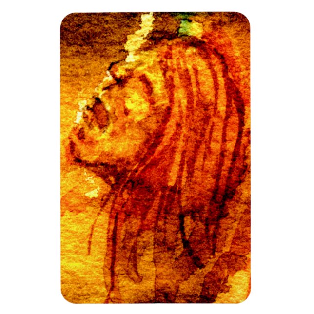 Imán Pintado de las acuarelas de la tristeza de la salu (Vertical)