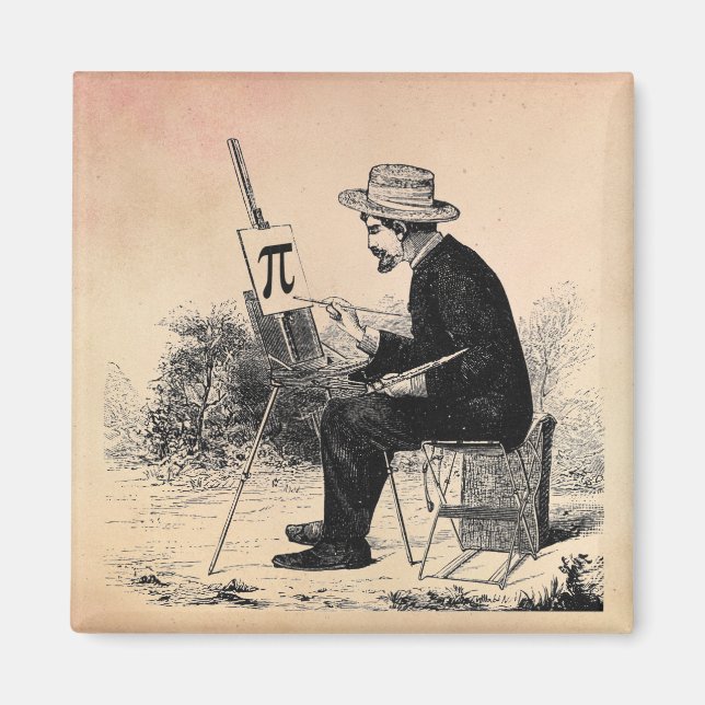 Imán Pintado de números Pi (Frente)