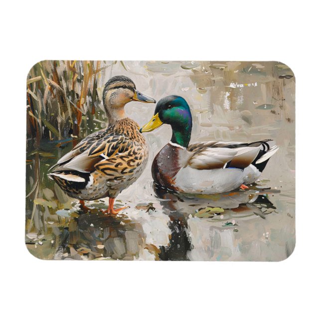 Imán Pintado de pato y vida silvestre mallard flexible (Horizontal)