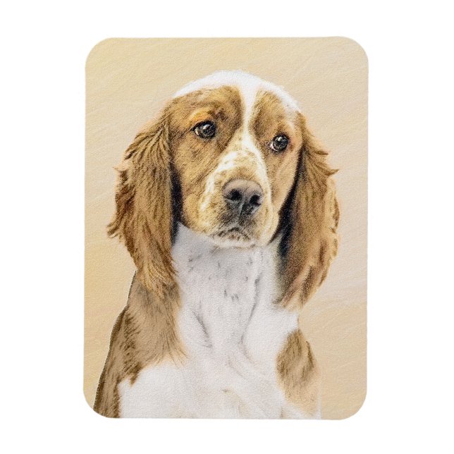 Imán Pintado español de Springer galesa - Arte de perro (Vertical)