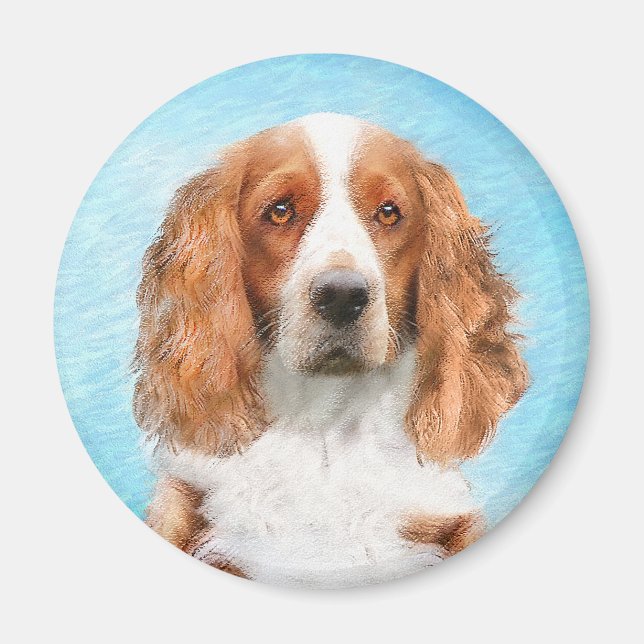 Imán Pintado español de Springer galesa - Arte de perro (Frente)