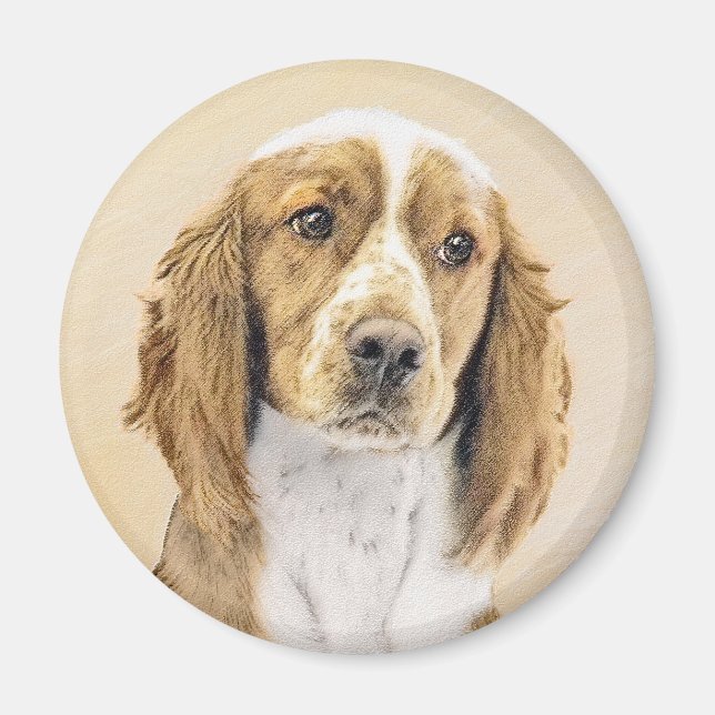 Imán Pintado español de Springer galesa - Arte de perro (Frente)