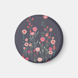 Imán Pintado moderno de flores silvestres de Plymouth