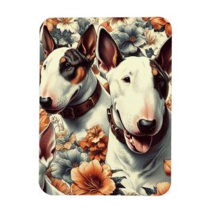 Imán Pintado sin problemas Retro Bull Terrier