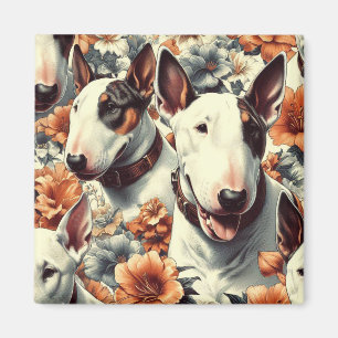 Imán Pintado sin problemas Retro Bull Terrier