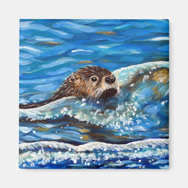 Imán Pintando el agua en el mar (Frente)