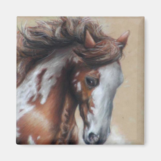 Imán Pintar caballo en el desierto (Frente)