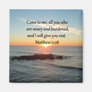 IMÁN PINTORESCA MATTHEW 11"28 SCRIPTURE VERSE