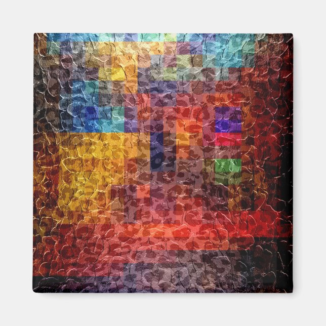 Imán Pintura abstracta alumbrado urbano (Frente)