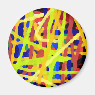 Imán Pintura abstracta colorida