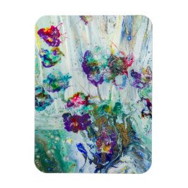 Imán Pintura abstracta de colibrí