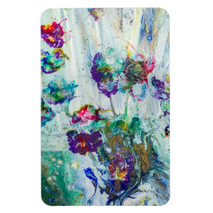 Imán Pintura abstracta de colibrí