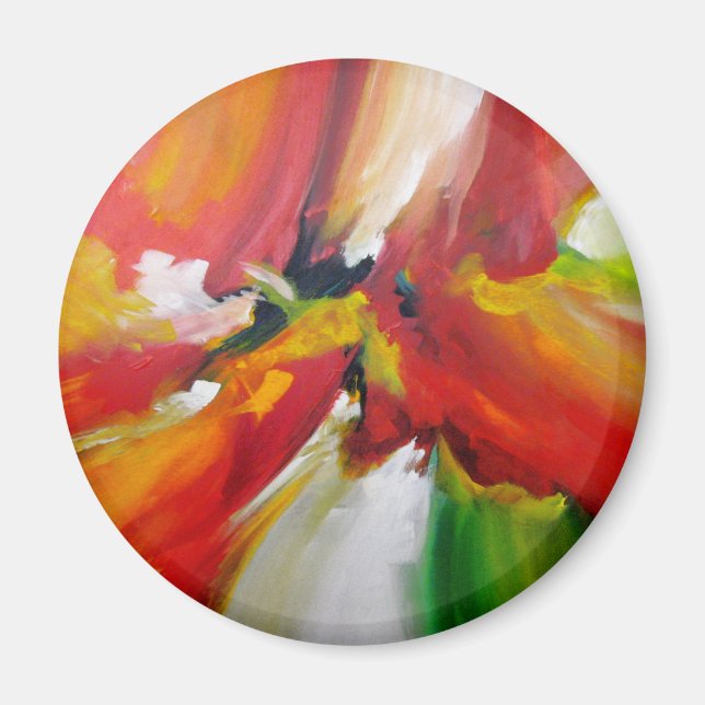 Imán Pintura abstracta de expresionismo (Frente)