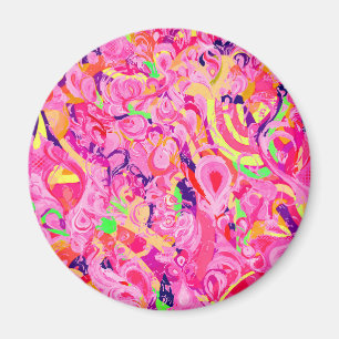 Imán Pintura abstracta de los movimientos de color