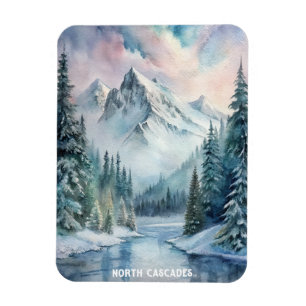 Imán Pintura acuática del Parque Nacional de Cascades d