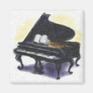 Imán Pintura al óleo: Mi piano