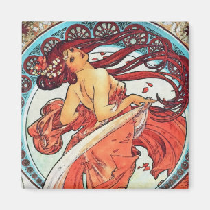 Imán Pintura Art Nouveau de Alphonse Mucha Dance